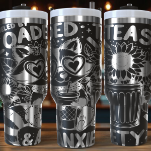 Fueled by Tea & Anxiety, 40oz Swig Lid